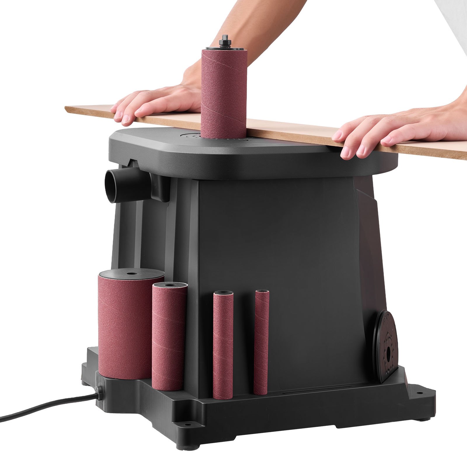 VEVOR Oscillating Spindle Sander, 2000RPM Benchtop Spindle Sander with 6 Sleeves (1/2"-3"), 0.59" Stroke & Dust Connection Port for Furniture Finishing, Crafts Sanding, DIY Woodworking