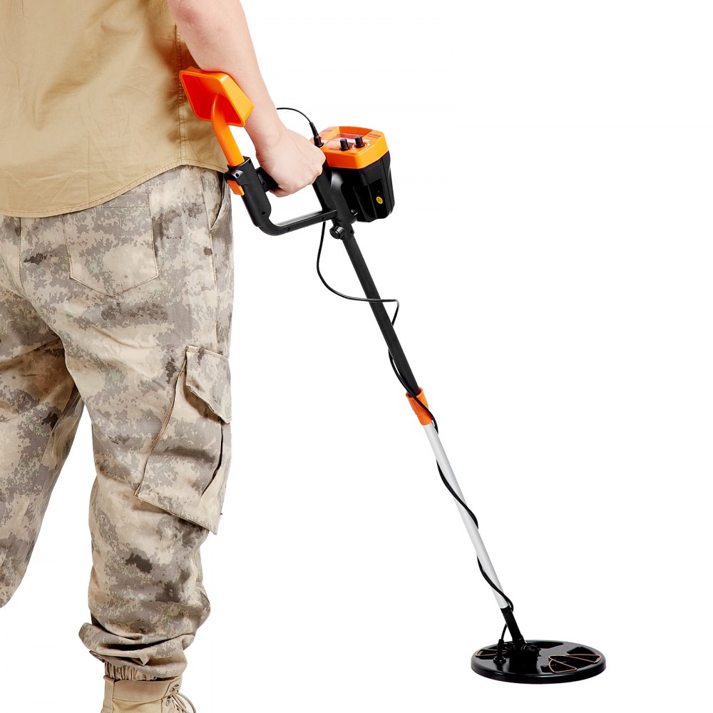 VEVOR Metal Detector for Adults & Kids, 200 mm, Professional Adjustable Higher Accuracy Gold Detector, IP68 Waterproof Coil with LCD Display Advanced DSP Chip, for Detecting Gold Coin Treasure Hunting