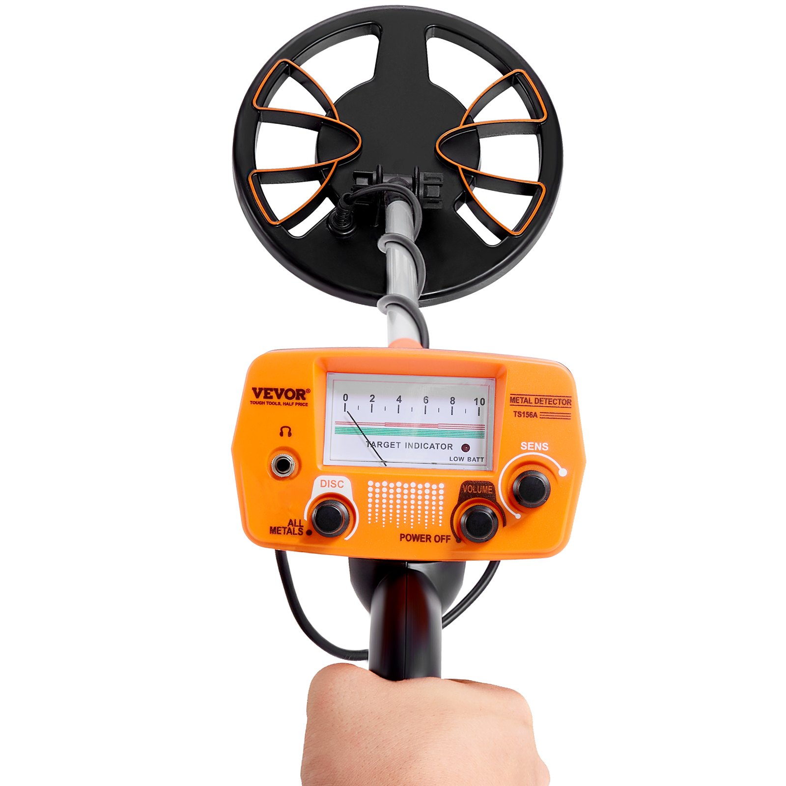 VEVOR Metal Detector for Adults & Kids, 200 mm, Professional Adjustable Higher Accuracy Gold Detector, IP68 Waterproof Coil with LCD Display Advanced DSP Chip, for Detecting Gold Coin Treasure Hunting