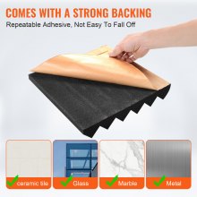 VEVOR Acoustic Foam Panels 24 Pack 12 x 12 x 2 in Adhesive for Wall Ceiling