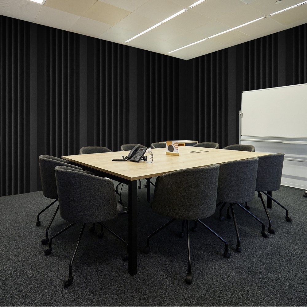 VEVOR Acoustic Foam Panels, 4 Pack 16.5 x 6.3 x 12 inches, Adhesive High Density Soundproof Wall Panels, Sound Dampening Absorbing Panel for Studio Wall and Ceiling,Black