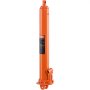 bright orange VEVOR hydraulic jack with label, featuring a cylindrical design and base attachment.