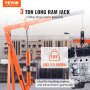 VEVOR hidráulico largo Ram Jack 3 toneladas Base de horquilla cilindro de elevación de motor bomba única