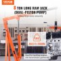 VEVOR Hydraulic Long Ram Jack, 8 Ton Engine Hoist Cylinder with Double Piston Pump And Clevis Base, Hydraulic Ram Cylinder for Engine Lift Hoists, Hydraulic Garage/Shop Cranes, Mechanical, Farm