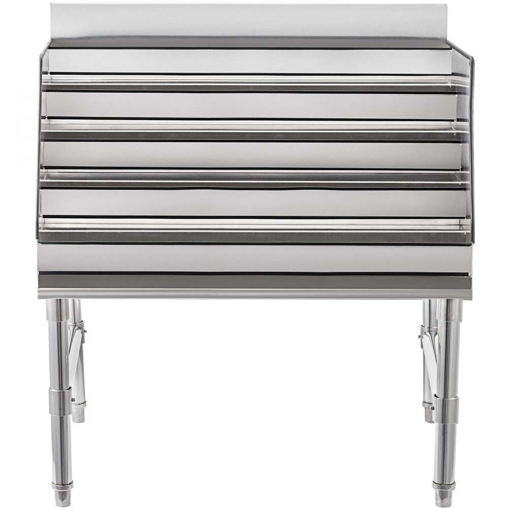 Wine Display Liquor Display Rack 4-Tier Stainless Steel Bottle Display Stand