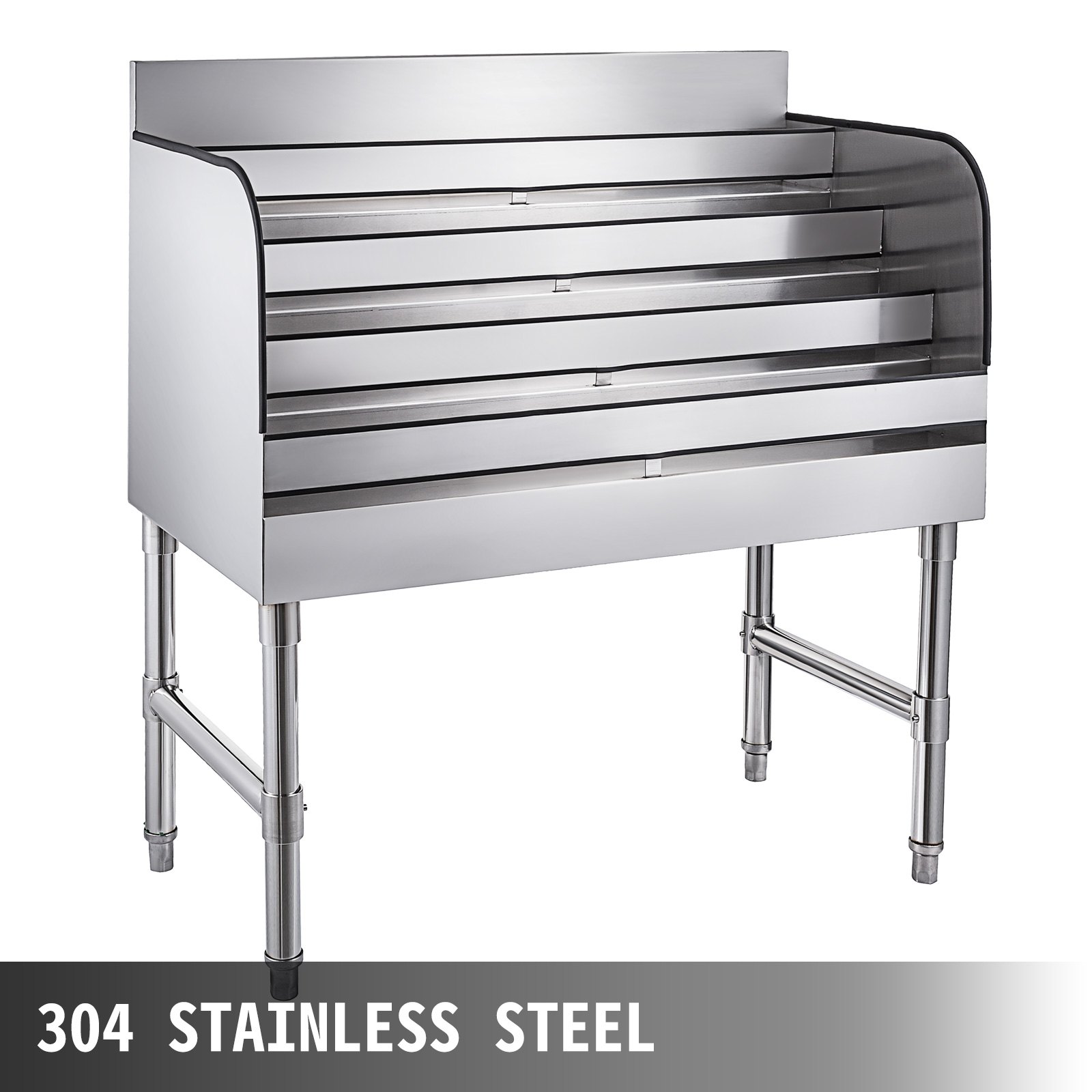 Wine Display Liquor Display Rack 4-Tier Stainless Steel Bottle Display Stand