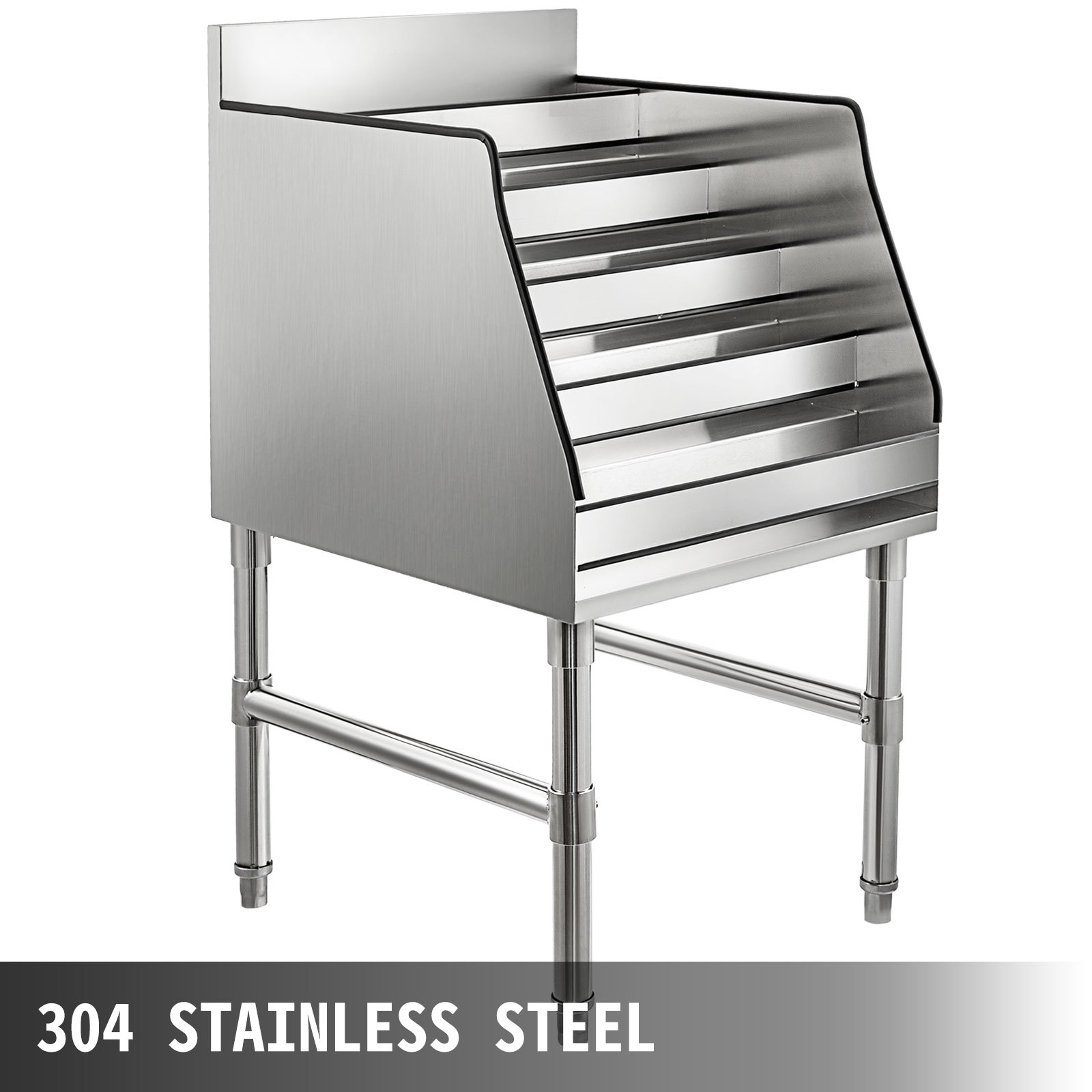 Wine Display Liquor Display Rack 5 Tiers Stainless Steel Bottle Display Stand