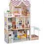 Wooden Dollhouse Large Dreamhouse with Furniture 3 Levels for Toddler 3+