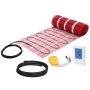 90 sqft Self-Adhesive Mesh Floor Heating Mat 120V with Thermostat