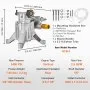 VEVOR Pressure Washer Pump, 22 mm Shaft Vertical, 3400 PSI, 2.5 GPM, Replacement Power Washer Pumps Kit, Parts Washer Pump, Compatible with Honda, Simpson, RYOBI, Briggs & Stratton, Subaru, Craftsman