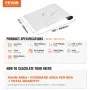 VEVOR Self Adhesive Vinyl Floor Tiles 390 x 23.6 inch, 1.5mm Thick Peel & Stick, White Marble Texture DIY Flooring for Kitchen, Dining Room, Bedrooms & Bathrooms, Easy for Home Decor
