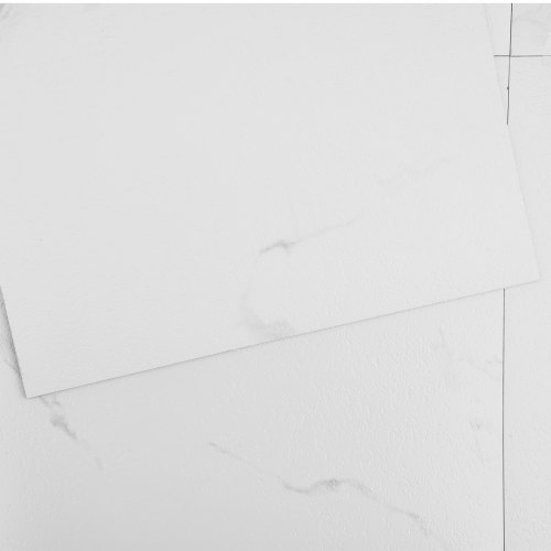 VEVOR Self Adhesive Vinyl Floor Tiles 12 x 12 inch, 50 Tiles 1.5mm Thick Peel & Stick, White Marble Texture DIY Flooring for Kitchen, Dining Room, Bedrooms & Bathrooms, Easy for Home Decor