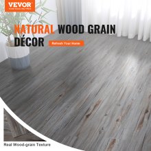 VEVOR Self Adhesive Vinyl Floor Tiles 36PCS 0.62mm Thick Vintage Wood Grain