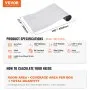 VEVOR Self Adhesive Vinyl Floor Tiles 390 x 23.6 inch, 1.5mm Thick Peel & Stick, Light Gray Wood Grain DIY Flooring for Kitchen, Dining Room, Bedrooms & Bathrooms, Easy for Home Decor