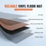 VEVOR Self Adhesive Vinyl Floor Tiles 36 x 6 inch, 36 Tiles 2.5mm Thick Peel & Stick, Deep Brown Wood Grain DIY Flooring for Kitchen, Dining Room, Bedrooms & Bathrooms, Easy for Home Decor