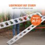 VEVOR Aluminum Ramps, 1250lbs, Straight Ramp with Treads and Load Straps, Portable Loading Ramp for Motorcycles, ATVs, Trucks, Lawn Mower, Dirt Bike, Garden Tractor, 78"L x 12"W, 2Pcs