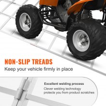 VEVOR Tri-Fold Aluminum Loading Ramp 1500 lbs 77" x 54" for Tractors ATVs UTVs