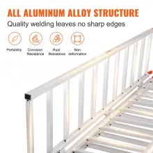 VEVOR Tri-Fold Aluminum Loading Ramp 1500 lbs 77" x 54" for Tractors ATVs UTVs