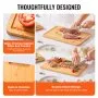 VEVOR Cutting Board, 3 Pieces, Premium Versatile Bamboo Cutting Board with Food-Grade Oil and Juice Groove,Sturdy & Durable Chopping Board with Built-in Handle, Fit for Display, Chopping & Serving