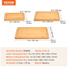 Bamboo Cutting Board Premium Versatile Cut Board with Built-in Handle