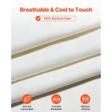 4-Piece Queen Bed Sheet Set 100% Bamboo Fiber Bedding Set with 16" Deep Pocket