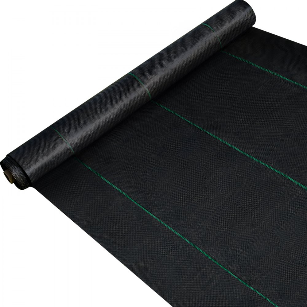VEVOR Garden Weed Barrier Fabric, 3,24oz Heavy Duty Landscape Fabric, 3x300 ft Weed Block Control for Garden Ground Cover, Woven Geotextile Fabric for Landscape, Gardening, Underlayment, Black