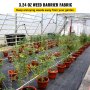 VEVOR kerti gyomvédő szövet, 3,24 uncia nagy teherbírású tájképi szövet, 3x300 láb gyomirtó a kerti talajtakaráshoz, szövött geotextil szövet tereprendezéshez, kertépítéshez, alátét, fekete