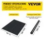 VEVOR 6.5FTx300FT Premium Weed Barrier Fabric Heavy Duty 3.2OZ, Woven Weed Control Fabric, High Permeability Good for Flower Bed, Geotextile Fabric for Underlayment, Polyethylene Ground Cover