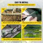 VEVOR 6.5FTx300FT Premium Weed Barrier Fabric Heavy Duty 3.2OZ, Woven Weed Control Fabric, High Permeability Good for Flower Bed, Geotextile Fabric for Underlayment, Polyethylene Ground Cover