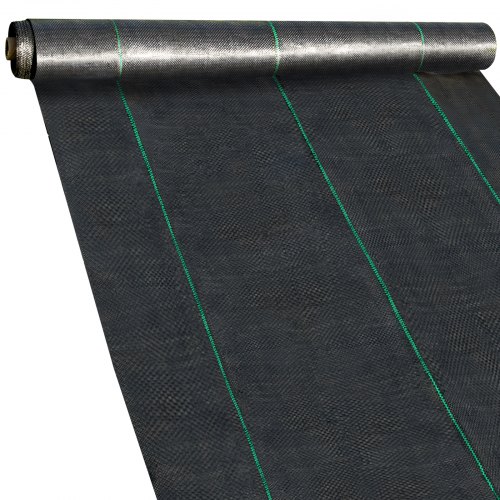 VEVOR 6FTx300FT Premium Weed Barrier Fabric Heavy Duty 3.2OZ, Woven Weed Control Fabric, High Permeability Good for Flower Bed, Geotextile Fabric for Underlayment, Polyethylene Ground Cover