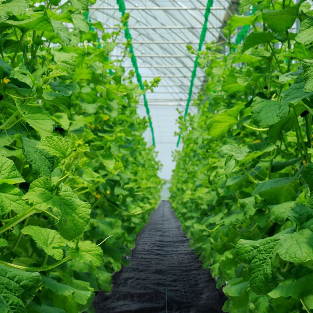 VEVOR 1.8 x 91.5 m Premium Weed Barrier Fabric Heavy Duty 3.2OZ, Woven Weed Control Fabric, High Permeability Good for Flower Bed, Geotextile Fabric for Underlayment, Polyethylene Ground Cover