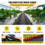 VEVOR 6FT300FT Premium Weed Barrier Fabric Heavy Duty 2.4OZ, Woven Weed Control Fabric, High Permeability Good for Flower Bed, Geotextile Fabric for Underlayment, Polyethylene Ground Cover