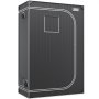 black VEVOR grow tent with reflective interior, ventilation ports, and front-view access door.