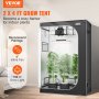 VEVOR 2x4 Grow Tent, 48'' x 24'' x 72'', High Reflective 2000D Mylar Hydroponic Growing Tent with Observation Window, Tool Bag and Floor Tray for Indoor Plants Growing