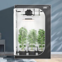 VEVOR 2x4 Grow Teltta, 48'' x 24'' x 72'', heijastava 2000D Mylarin vesiviljelyteltta, jossa on havaintoikkuna, työkalulaukku ja lattiatarjotin sisäkasvien viljelyyn
