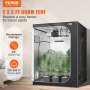 VEVOR 5x5 Grow Tent, 60'' x 60'' x 80'', High Reflective 2000D Mylar Hydroponic Growing Tent with Observation Window, Tool Bag and Floor Tray for Indoor Plants Growing