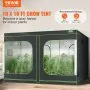 VEVOR 10x10 Grow Tent, 120'' x 120'' x 80'', High Reflective 600D Mylar Hydroponic Growing Tent with Observation Window, Tool Bag and Floor Tray for Indoor Plants Growing