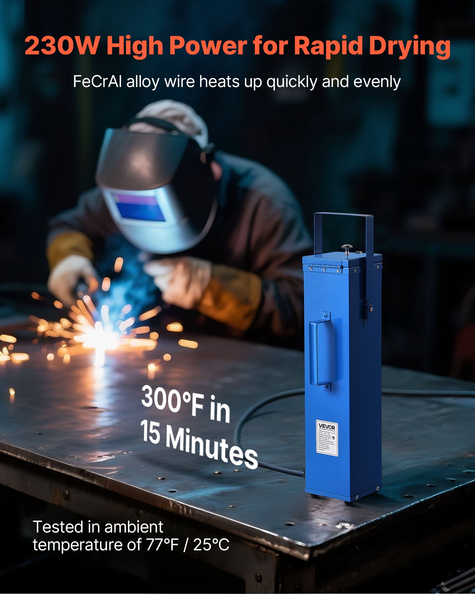 VEVOR Portable Welding Rod Oven, 10LBS Capacity Electrodes Drying Oven ...