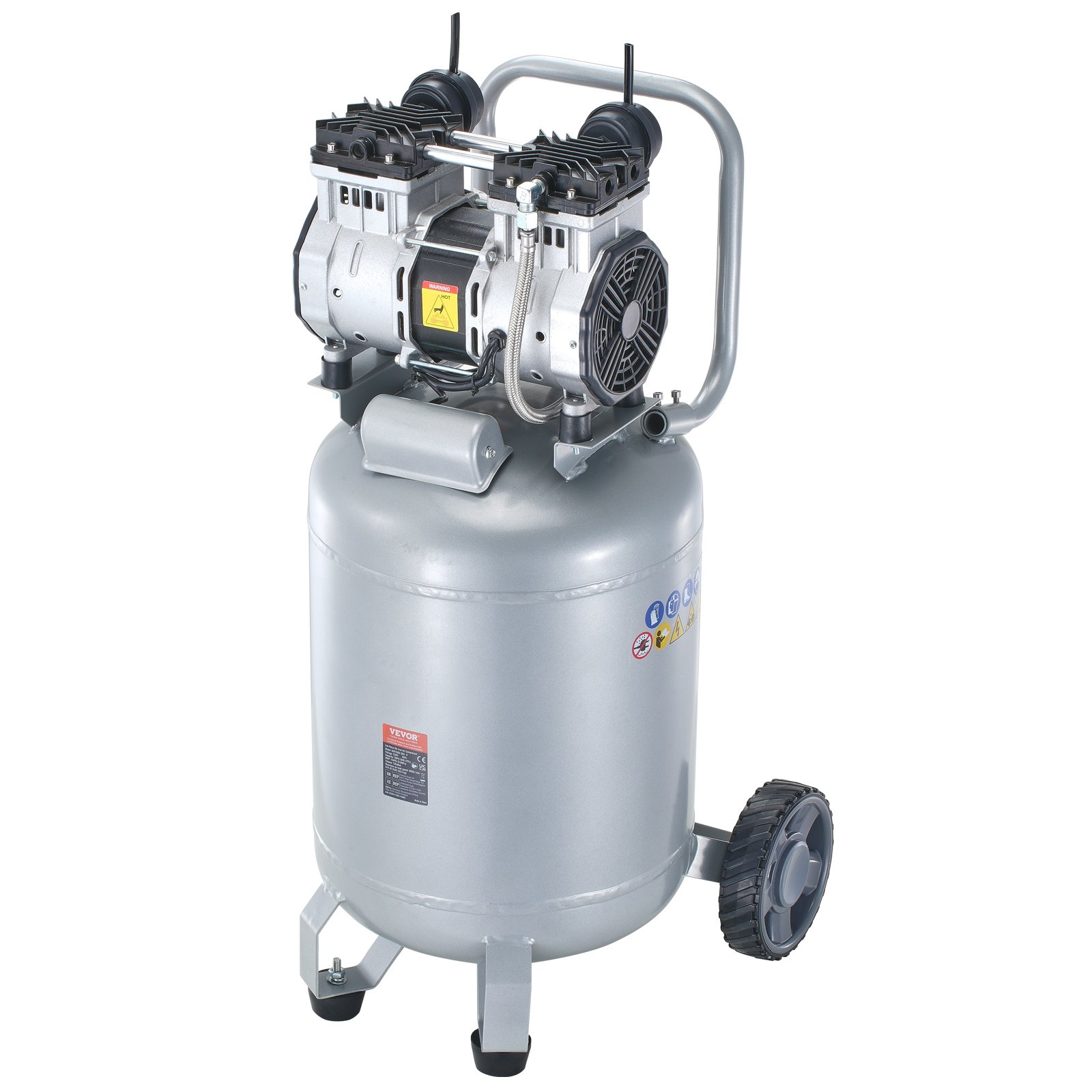 VEVOR 13 Gallon Air Compressor, 2HP 4.6 SCFM@90PSI Oil Free Air ...