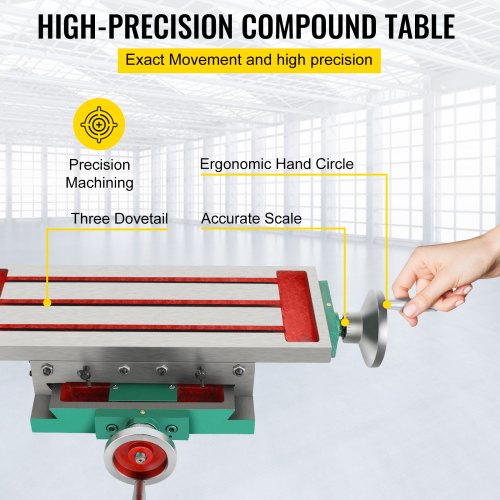Model Table Mill VEVOR Milling Working Table 17.7 X 6.7 Inch, Compound Milling Machine ...