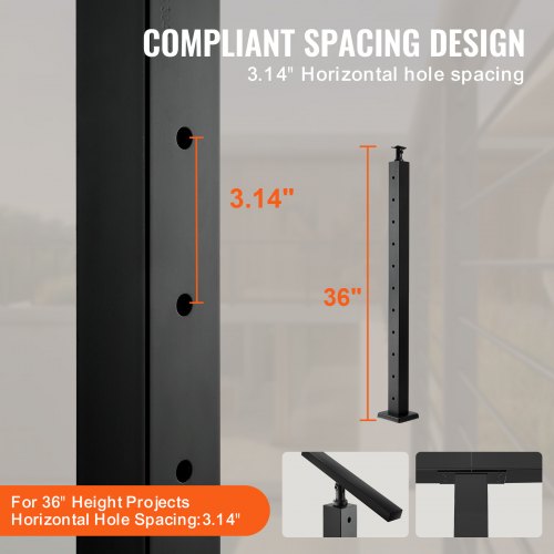 VEVOR Cable Railing Post, 36