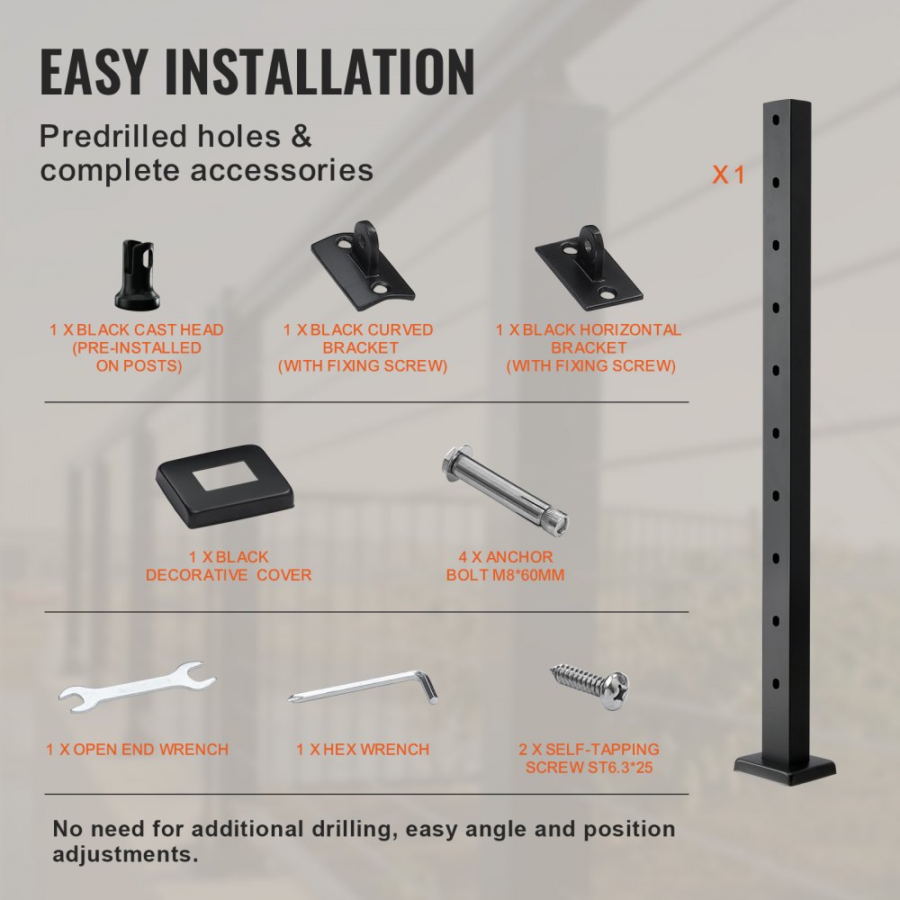 VEVOR Cable Railing Post, 36