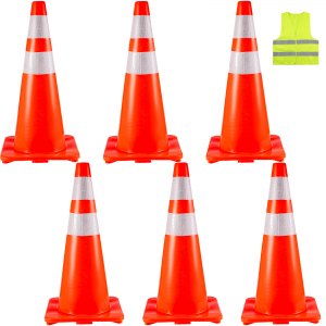 Alomejor 10 Cônes De Circulation Orange - Plots Entraînement Agilité Patinage, Sports Et Vitesse