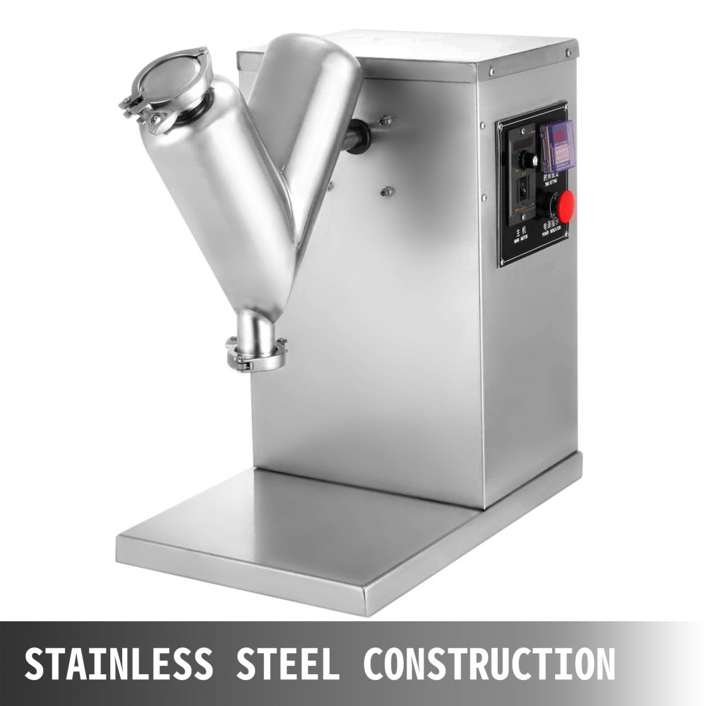 VEVOR VH2, 0.79 Gallon Mixer, Adjustable Mixing Speed V Type Powder