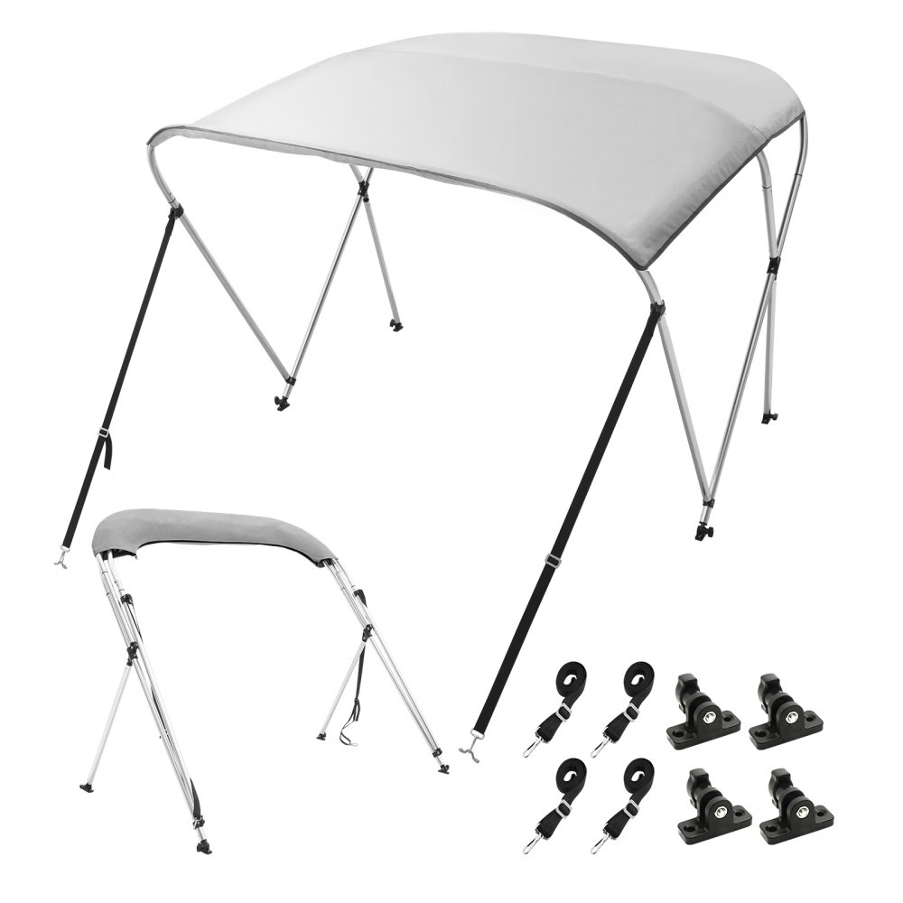 VEVOR VEVOR 3 Bow Bimini Top Boat Cover, 900D Polyester Canopy with 1