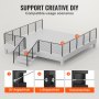 VEVOR 4-Pack Cable Railing Post, 36" x 2" x 2" Steel Horizontal Hole ...