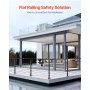 VEVOR 1-Pack Cable Railing Post, 36x2x2 In Horizontal-Hole Deck