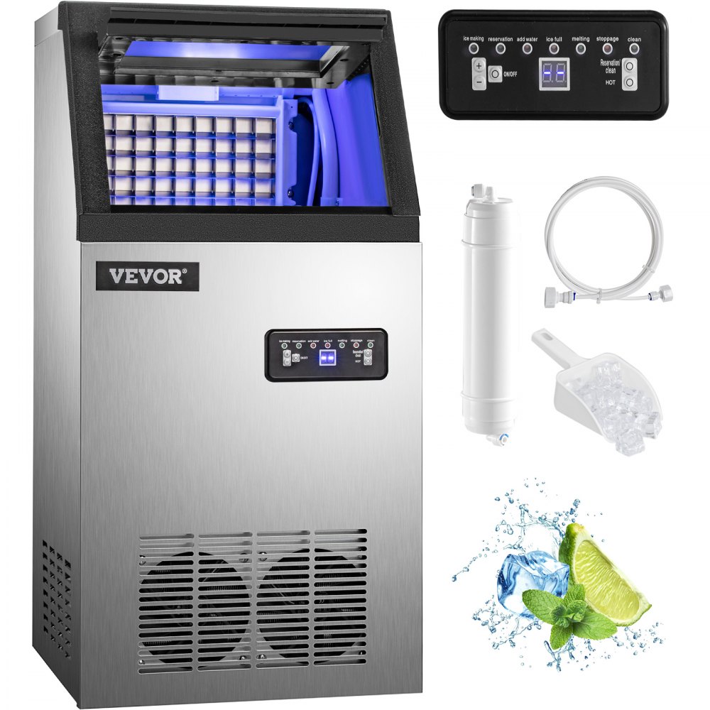 VEVOR Commercial Ice Maker Machine 50KG Ice Cube Maker Machine