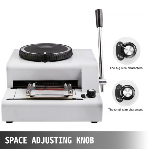 VEVOR Embossing Machine 72 Character Card Embosser for PVC Card Credit