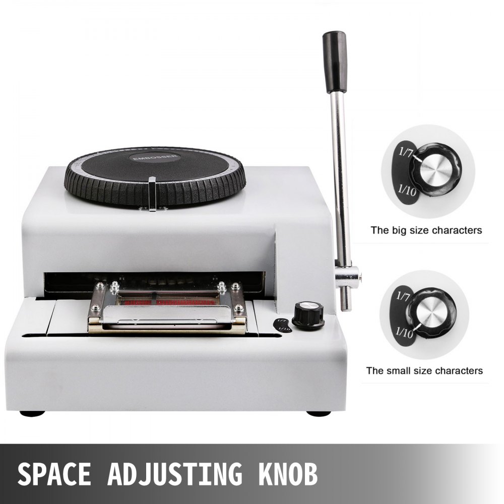 VEVOR Embossing Machine 72 Character Card Embosser for PVC Card Credit ID VIP Manual Embosser